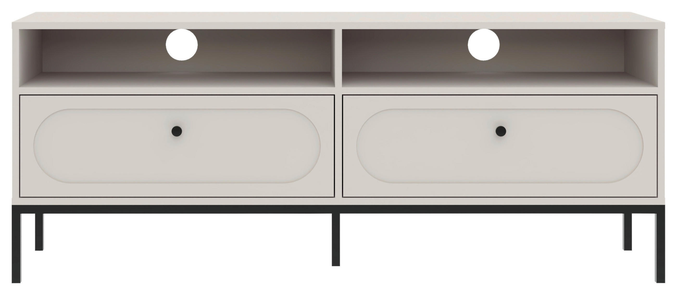 TV-ELEMENT - Kaschmir/Schwarz, Design, Holzwerkstoff/Metall (150/60/40cm) - MID.YOU