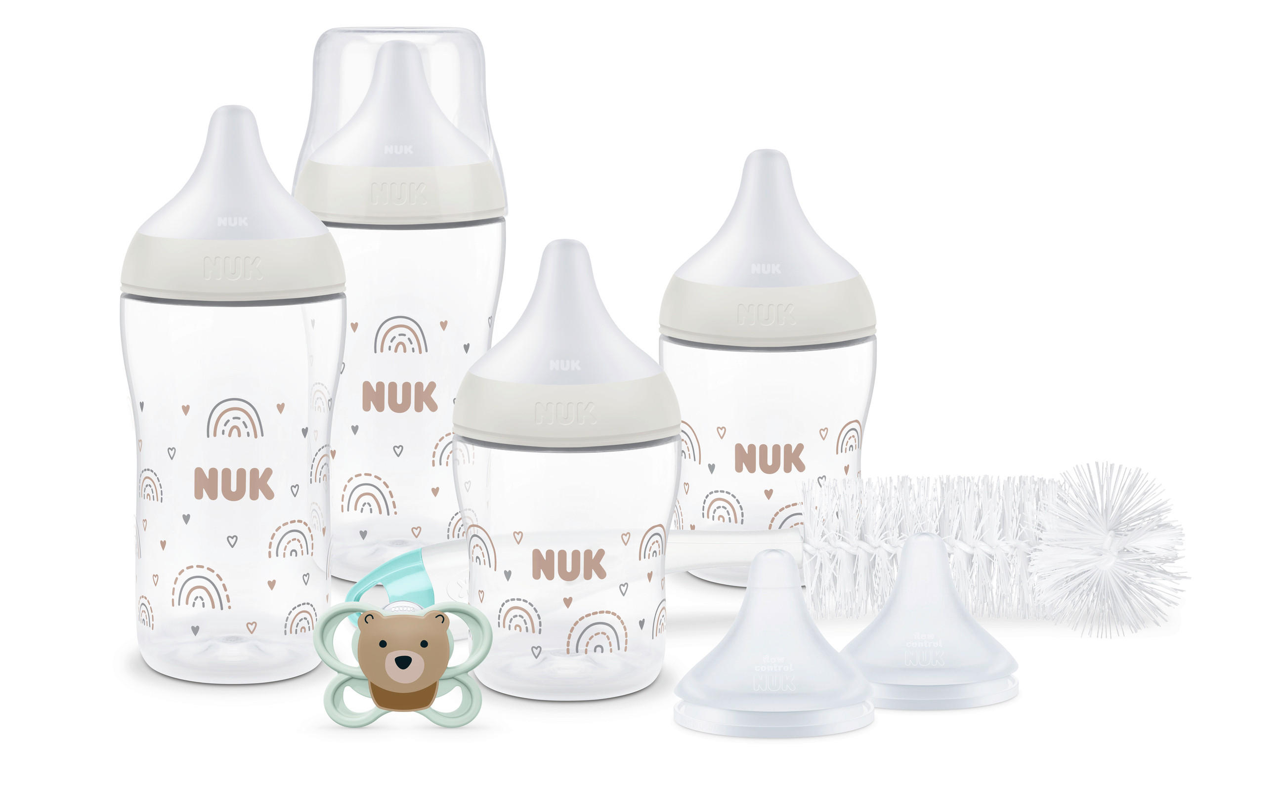 FLÄSCHCHENSET Perfect Match 8-teilig  - Multicolor, Basics, Kunststoff (7,4/33,6/25,5cm) - NUK
