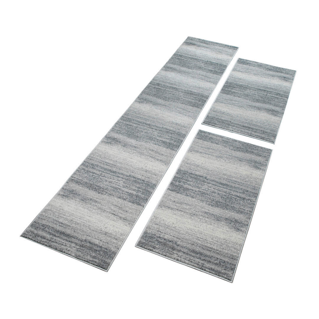 LÄUFER 67/620 cm Mercur 3er Set  - Grau, Design, Kunststoff/Textil (67/620cm) - Novel