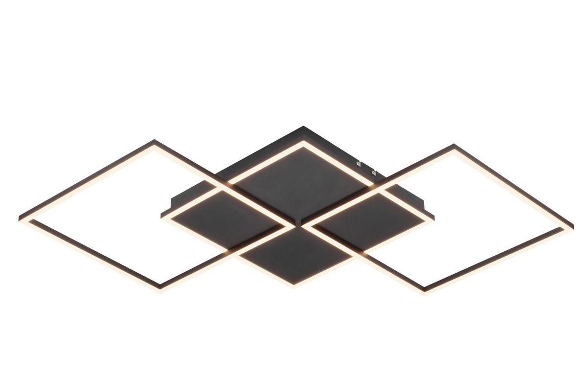 LED-DECKENLEUCHTE Giga 100/49,5/5,8 cm   - Schwarz, Basics, Kunststoff/Metall (100/49,5/5,8cm) - Novel