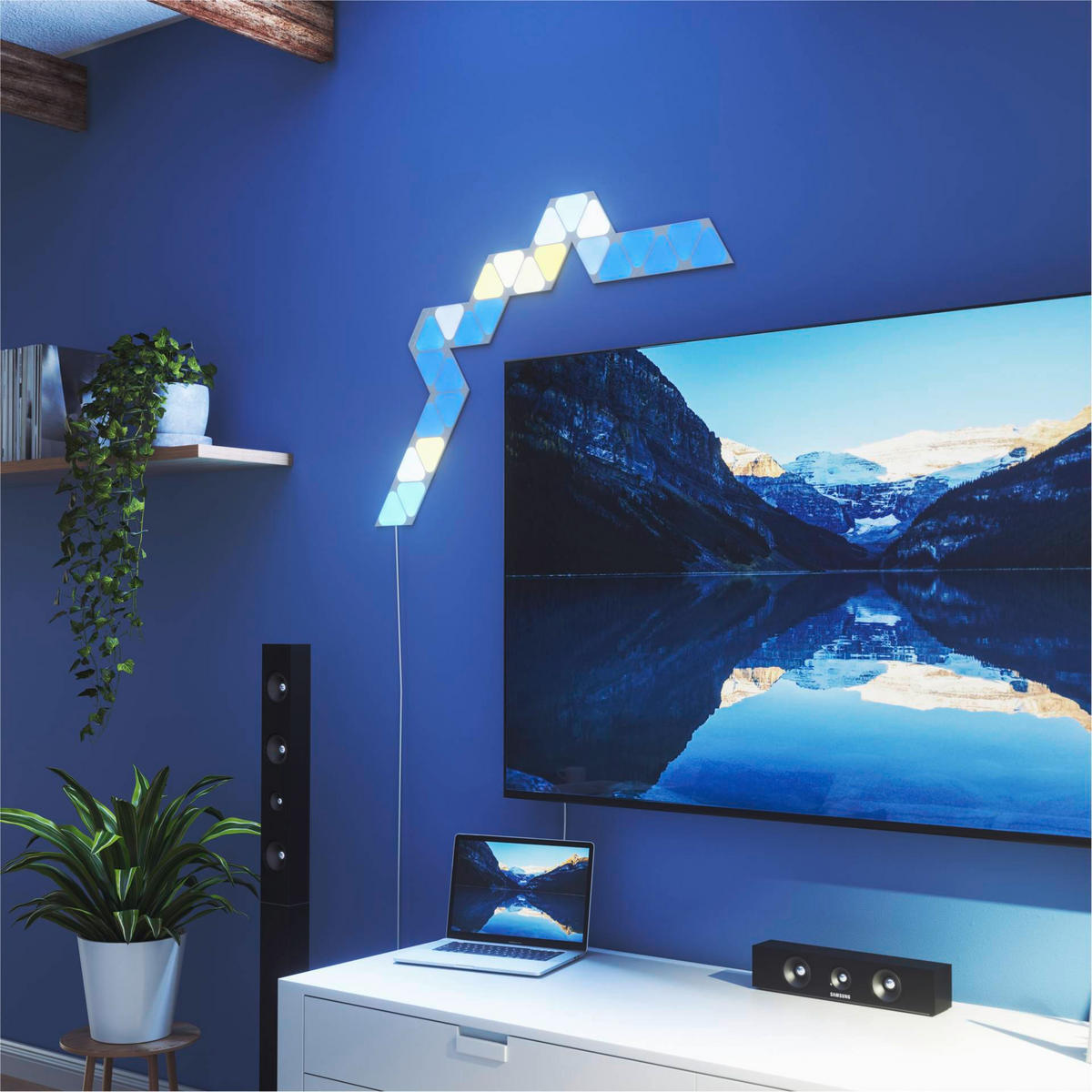 Nanoleaf Triangles 5er Mini NANOLEAF 10/11,5/0,6 cm   - Weiß, Basics, Kunststoff (10/11,5/0,6cm)