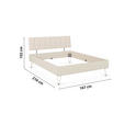 BETT 160/200 cm  in Champagner  - Champagner, Design, Holzwerkstoff/Textil (160/200cm) - Carryhome