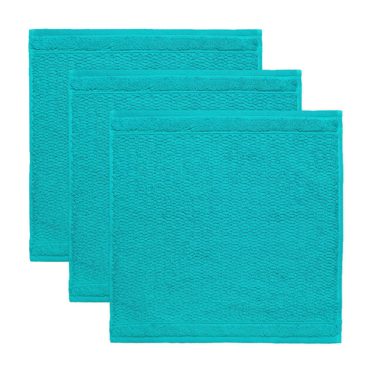 FROTTIERSET FROTTANA PEARL Türkis 3-teilig  - Türkis, Basics, Textil (30/30cm) - Moeve
