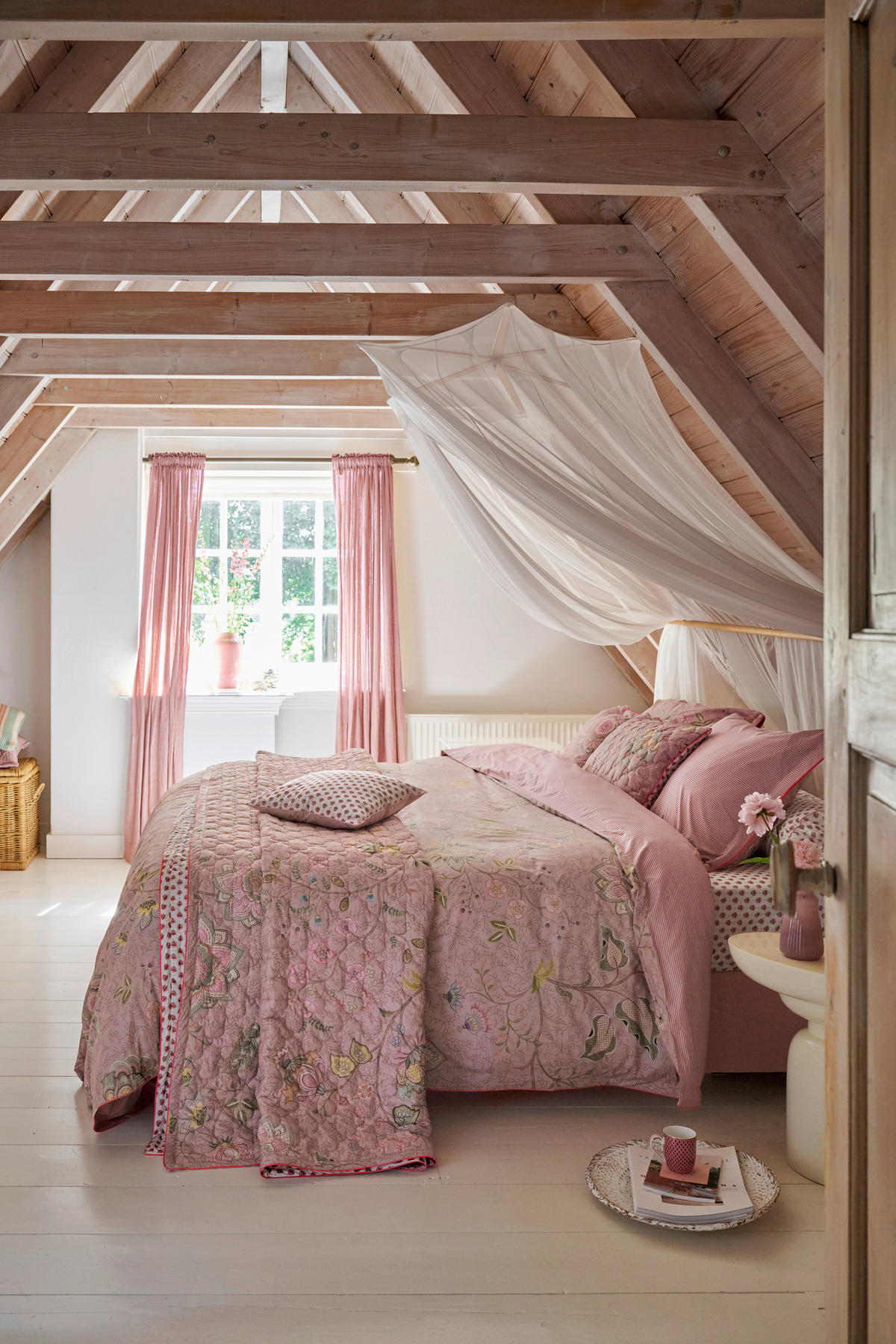 WENDEBETTWÄSCHE MUMBAI MORNING 140/200 cm  - Rosa, Basics, Textil (140/200cm) - Pip Home