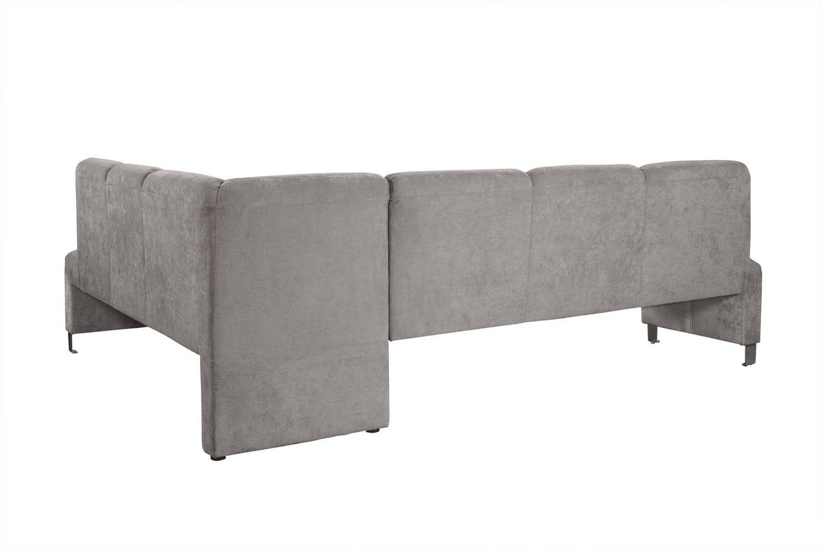 KLUPA KUTNA  cappuccino  drvo, tekstil, drvni materijal      - srebrne boje/cappuccino, Moderno, drvni materijal/drvo (263/198cm) - Livetastic