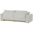 SCHLAFSOFA Struktur Creme  inkl. Zierkissen, Rückenkissen, Bettkasten, Schlaffunktion, Rücken echt  - Creme/Schwarz, KONVENTIONELL, Kunststoff/Textil (253/87/102cm) - Xora