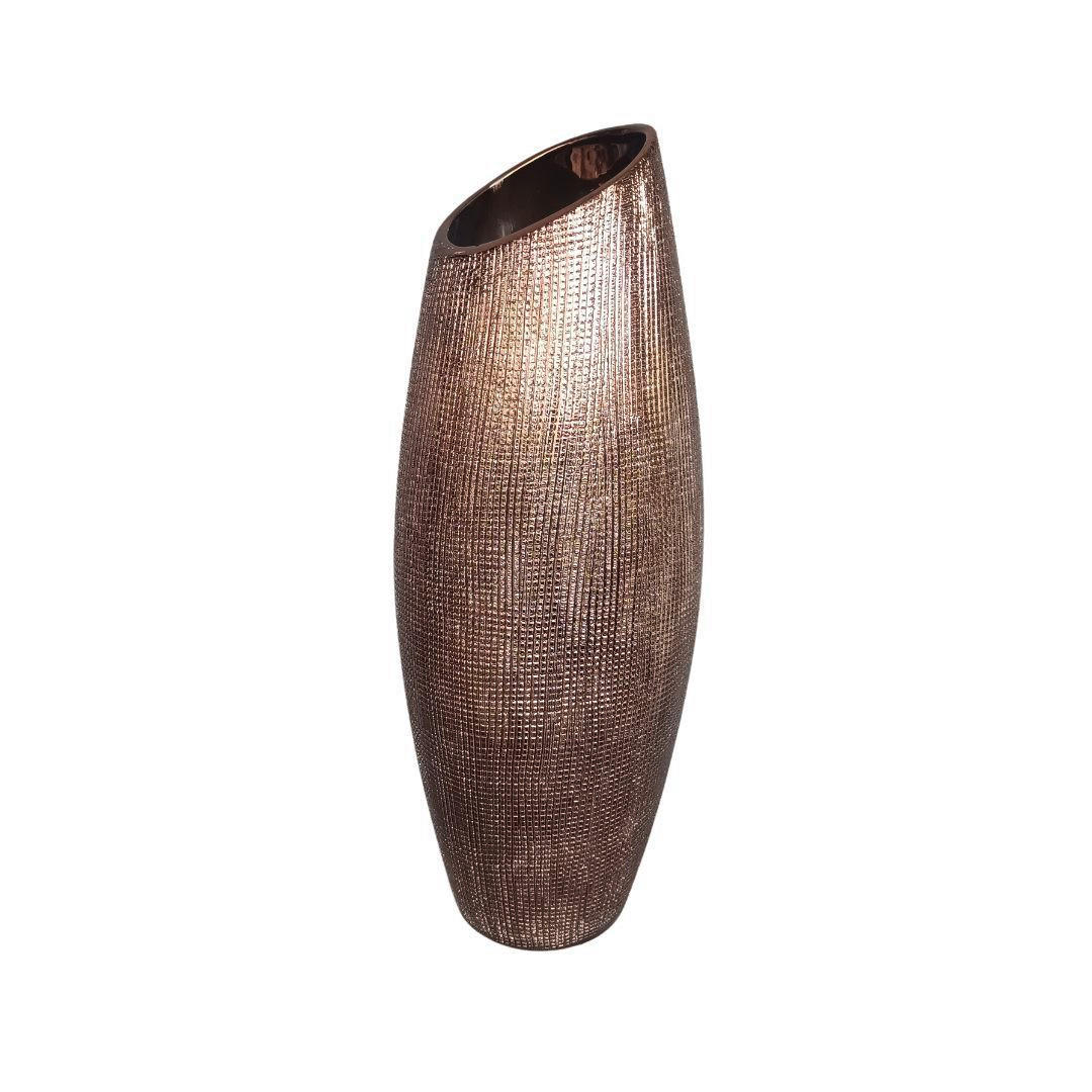 VÁZA  - bronz/arany, Basics, kerámia (41/16/16cm)
