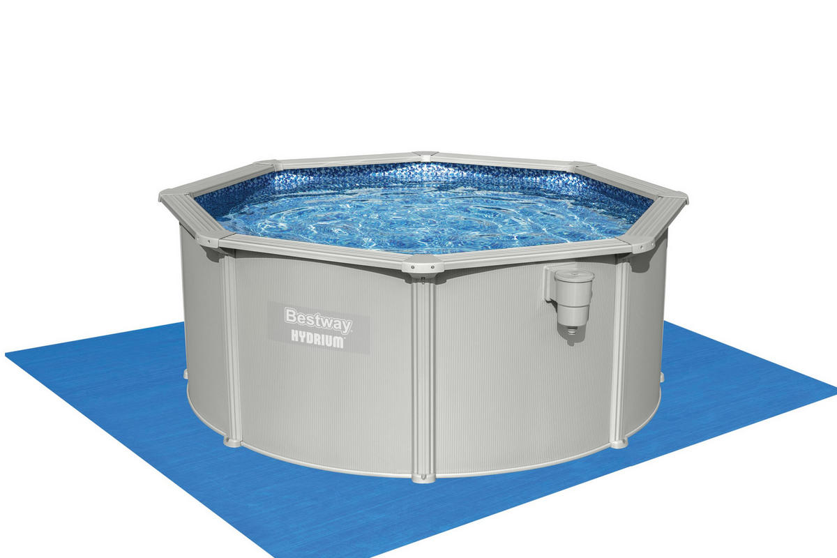 POOL SET  56566 300/120 cm  - Blau/Grau, KONVENTIONELL, Kunststoff/Metall (300/120cm) - Bestway