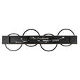 LED-DECKENLEUCHTE 125/38/6,8 cm   - Schwarz, Design, Holz/Kunststoff (125/38/6,8cm) - Novel