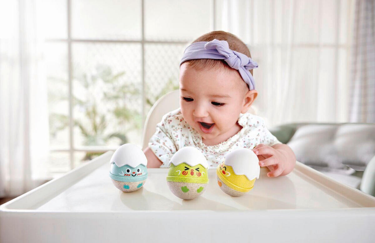 RASSEL Hape Baby Spielzeug  - Multicolor, Basics, Holzwerkstoff/Kunststoff (5,3/6,5/5,3cm) - Hape