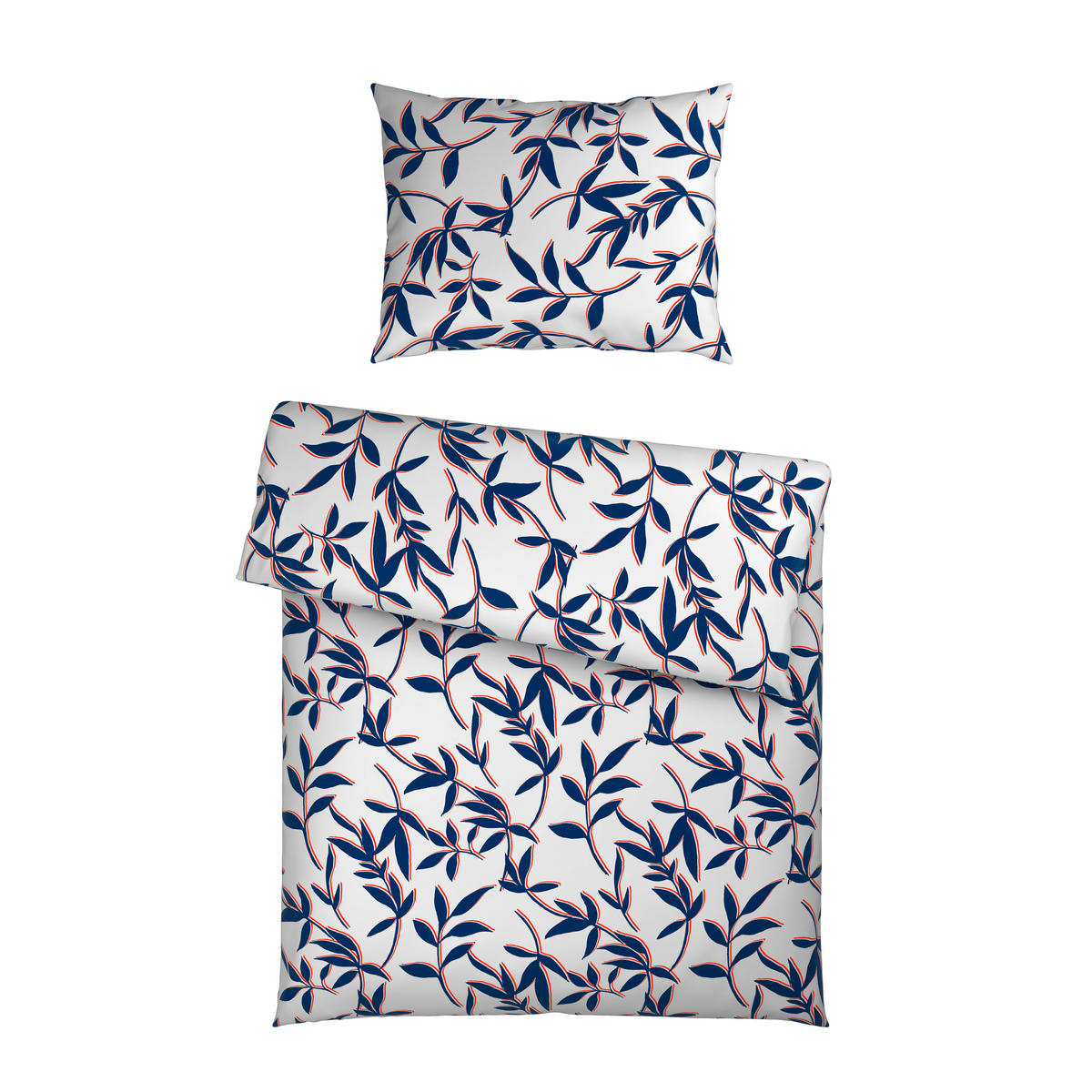 BETTWÄSCHE Mavie Satin 140/200 cm  - Blau/Weiß, KONVENTIONELL, Textil (140/200cm) - Novel