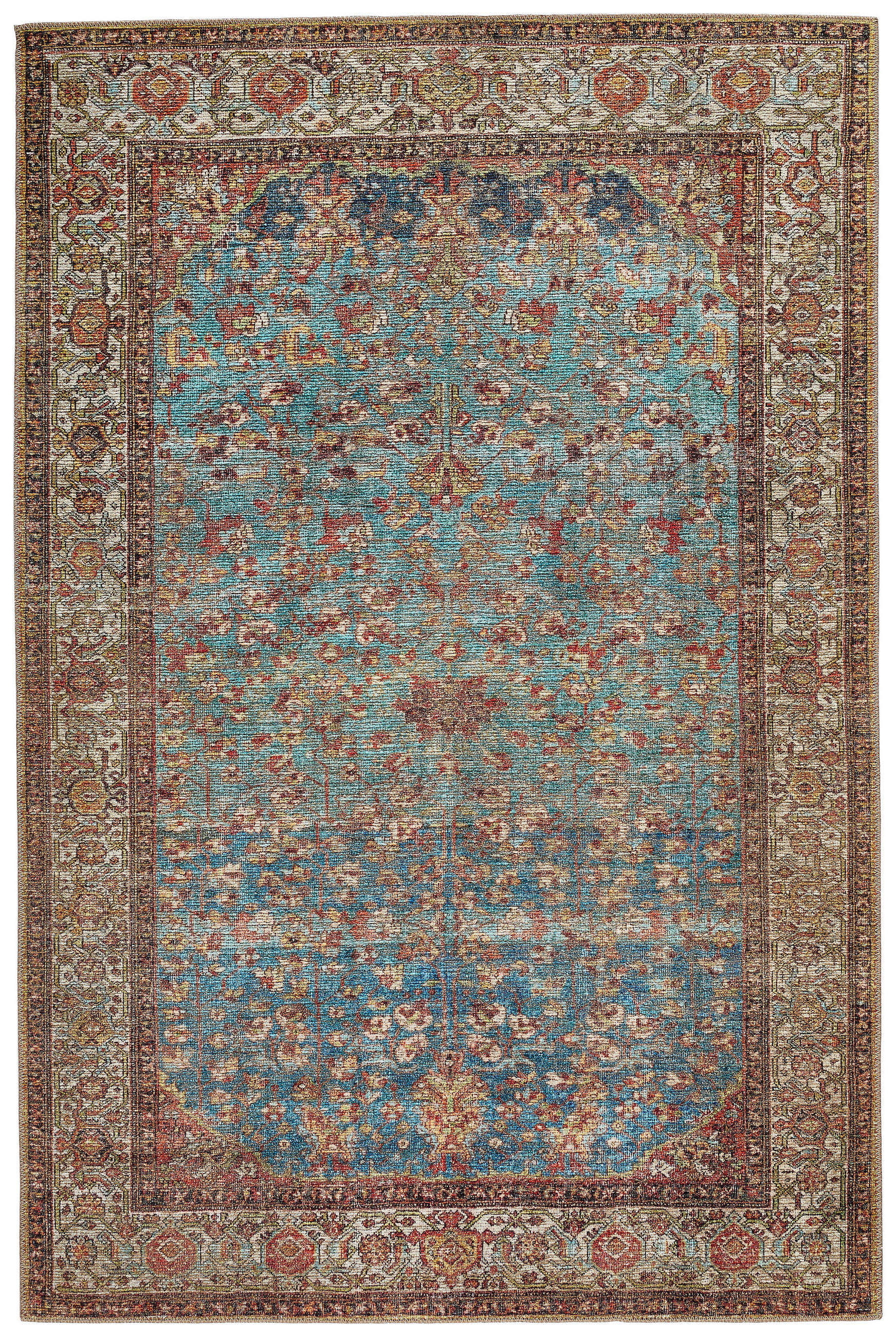 VINTAGE-TEPPICH 130/190 cm Blau rechteckig  - Blau, LIFESTYLE, Textil (130/190cm) - Novel