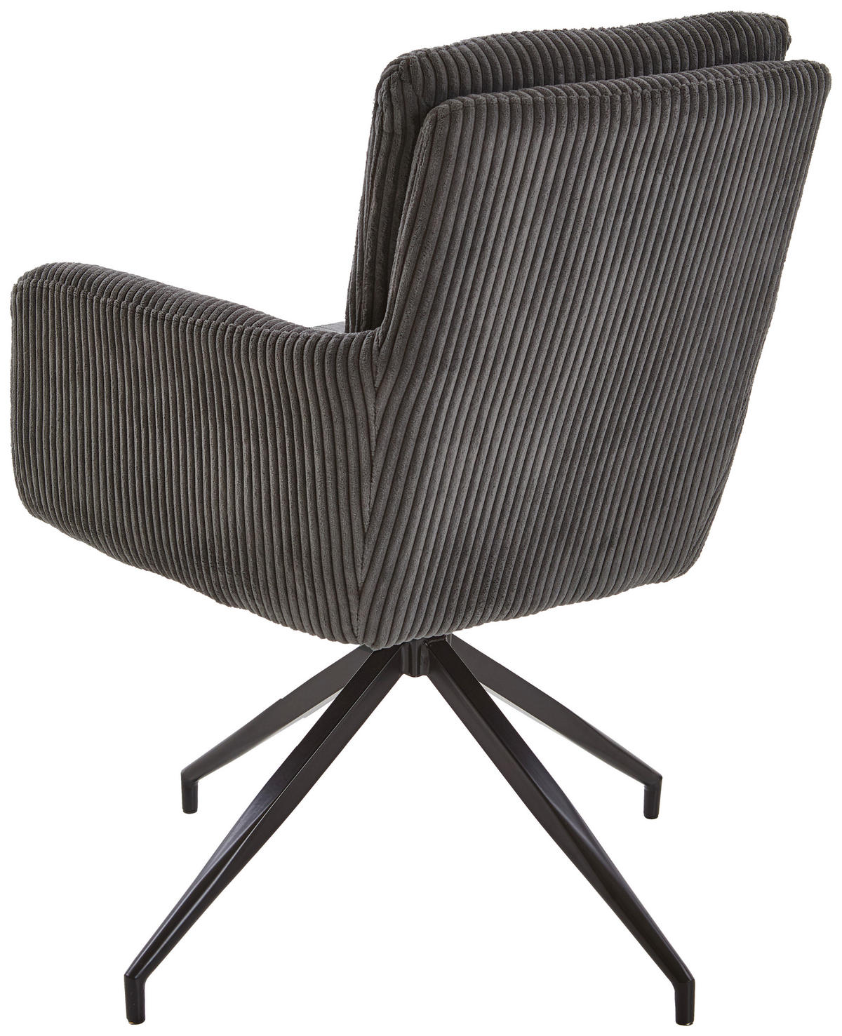 ARMLEHNSTUHL  in Eisen Cord  - Schwarz/Grau, Design, Textil/Metall (60/90/68cm) - Valdera