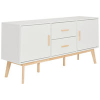SIDEBOARD 160/72/40 cm  in Naturfarben, Weiss  - Weiss/Naturfarben, Design, Holz/Holzwerkstoff (160/72/40cm) - MID.YOU