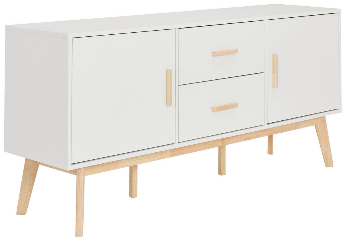 SIDEBOARD 160/72/40 cm  in Naturfarben, Weiss  - Weiss/Naturfarben, Design, Holz/Holzwerkstoff (160/72/40cm) - MID.YOU