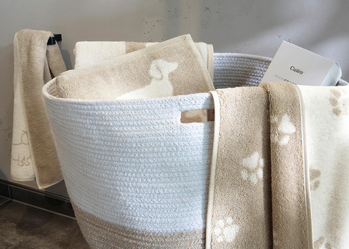 RUČNÍK, 50/100 cm, přírodní barvy, béžová - přírodní barvy/béžová, Basics, textil (50/100cm) - Cawoe