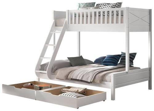 ETAGENBETT - Weiß, Natur, Holz (90/200cm) - MID.YOU