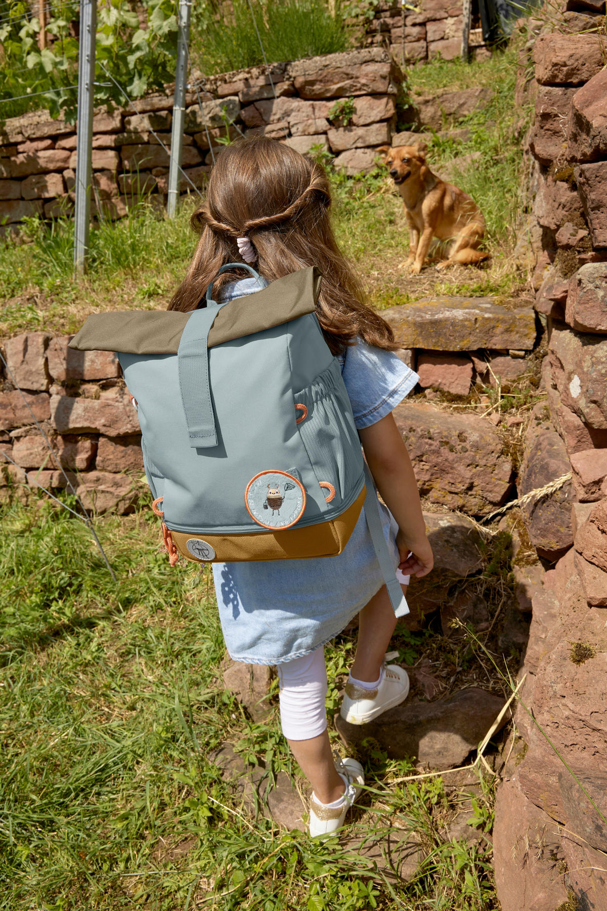 KINDERRUCKSACK Rolltop  - Hellblau, Basics, Textil (23/11/32,5cm) - Lässig