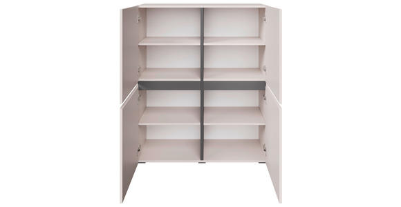 HIGHBOARD  99,4/119,4/39,8 cm  - Kaschmir/Schwarz, Design, Holzwerkstoff/Kunststoff (99,4/119,4/39,8cm) - Xora