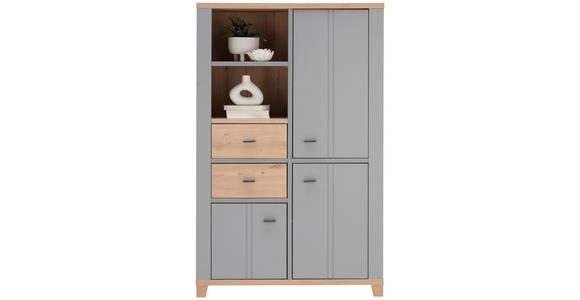 HIGHBOARD 95/148/40 cm  - Graphitfarben/Eiche Artisan, Basics, Holzwerkstoff/Kunststoff (95/148/40cm) - Hom`in