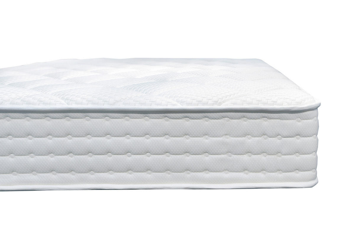 TASCHENFEDERKERNMATRATZE 180/200 cm H3 = fest  - Weiss, Basics, Textil (180/200cm) - Livetastic