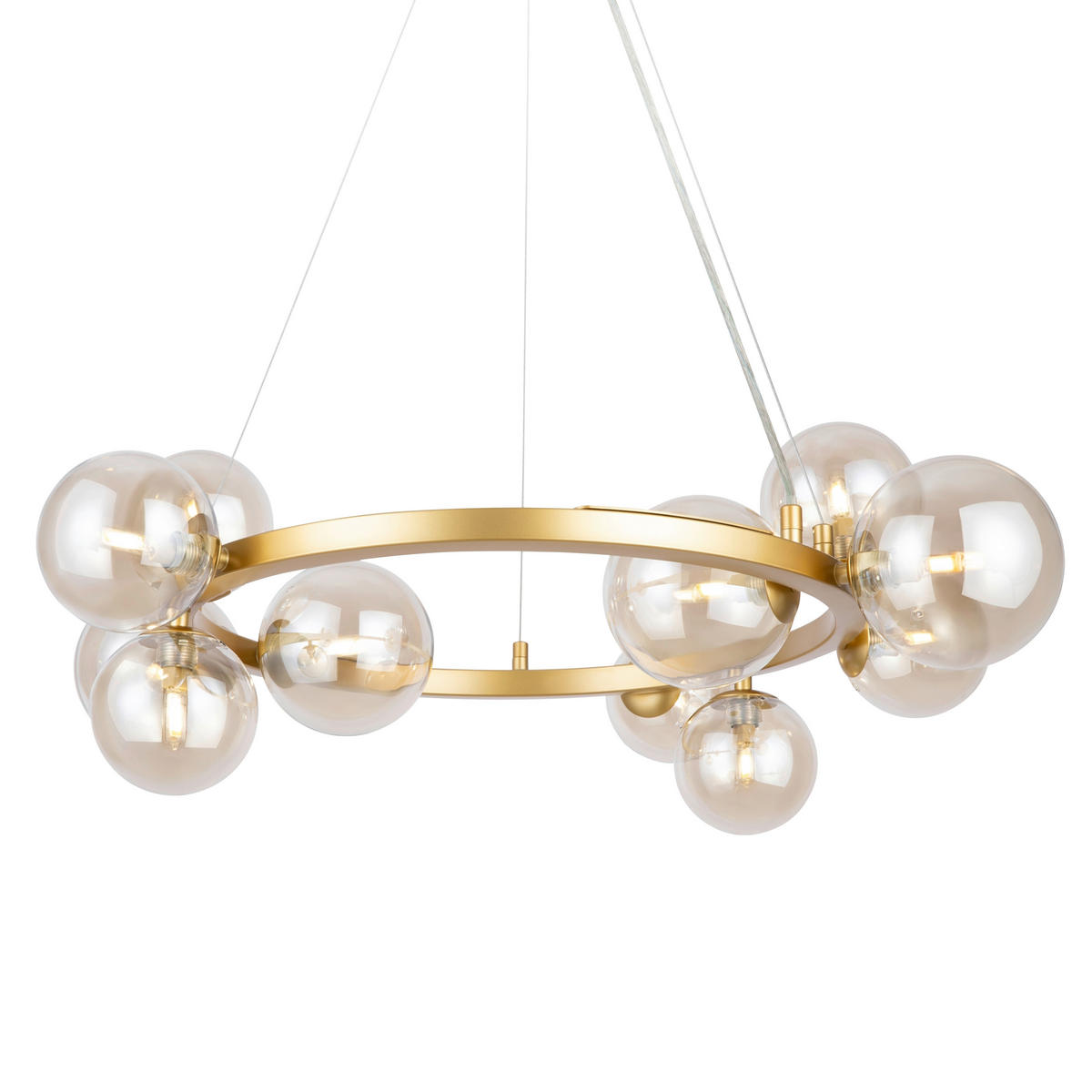 PENDELLEUCHTE 25/137/67 cm   - Goldfarben, Basics, Glas/Metall (25/137/67cm) - MAYTONI