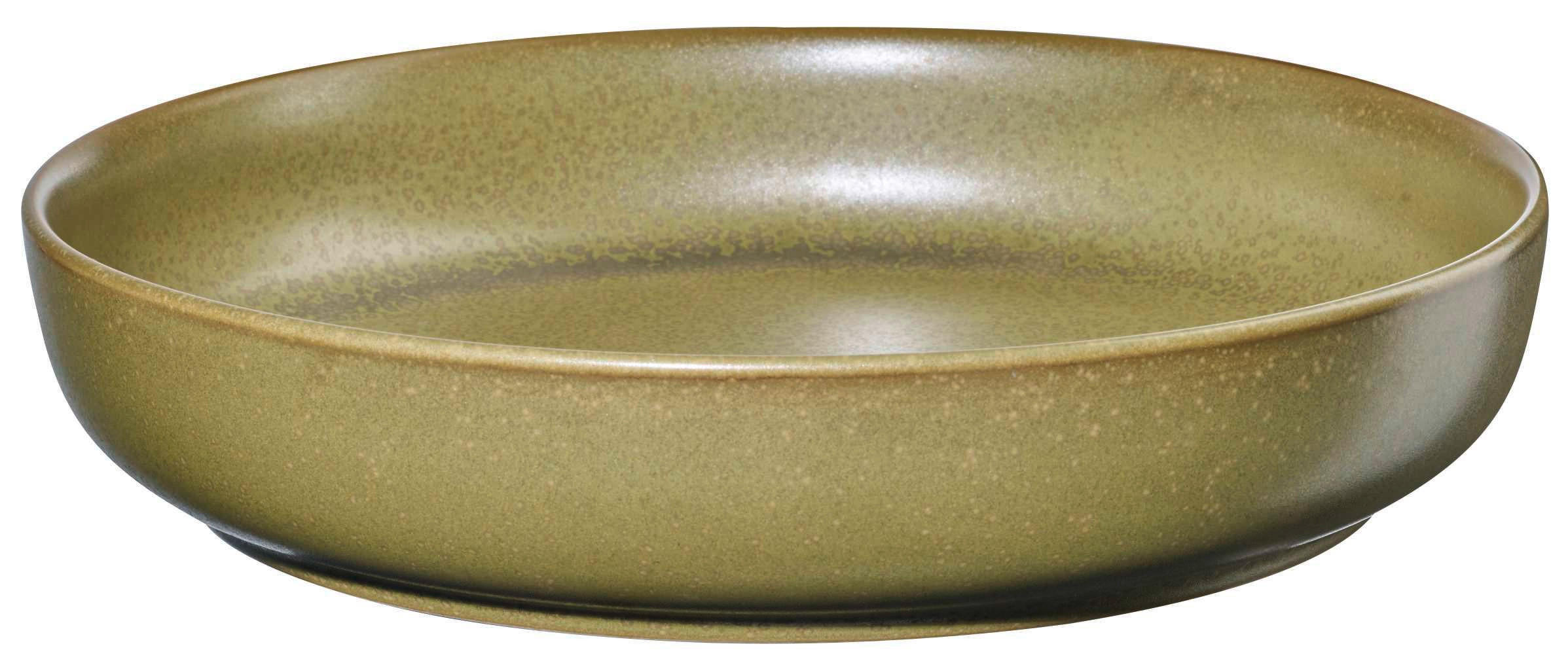 GOURMETTELLER COPPA MISO Porzellan  - Olivgrün, Trend, Keramik (22/4,5cm) - ASA