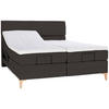 BOXSPRINGBETT 180/200 cm  in Dunkelbraun  - Eichefarben/Dunkelbraun, Konventionell, Holz/Textil (180/200cm) - Voleo