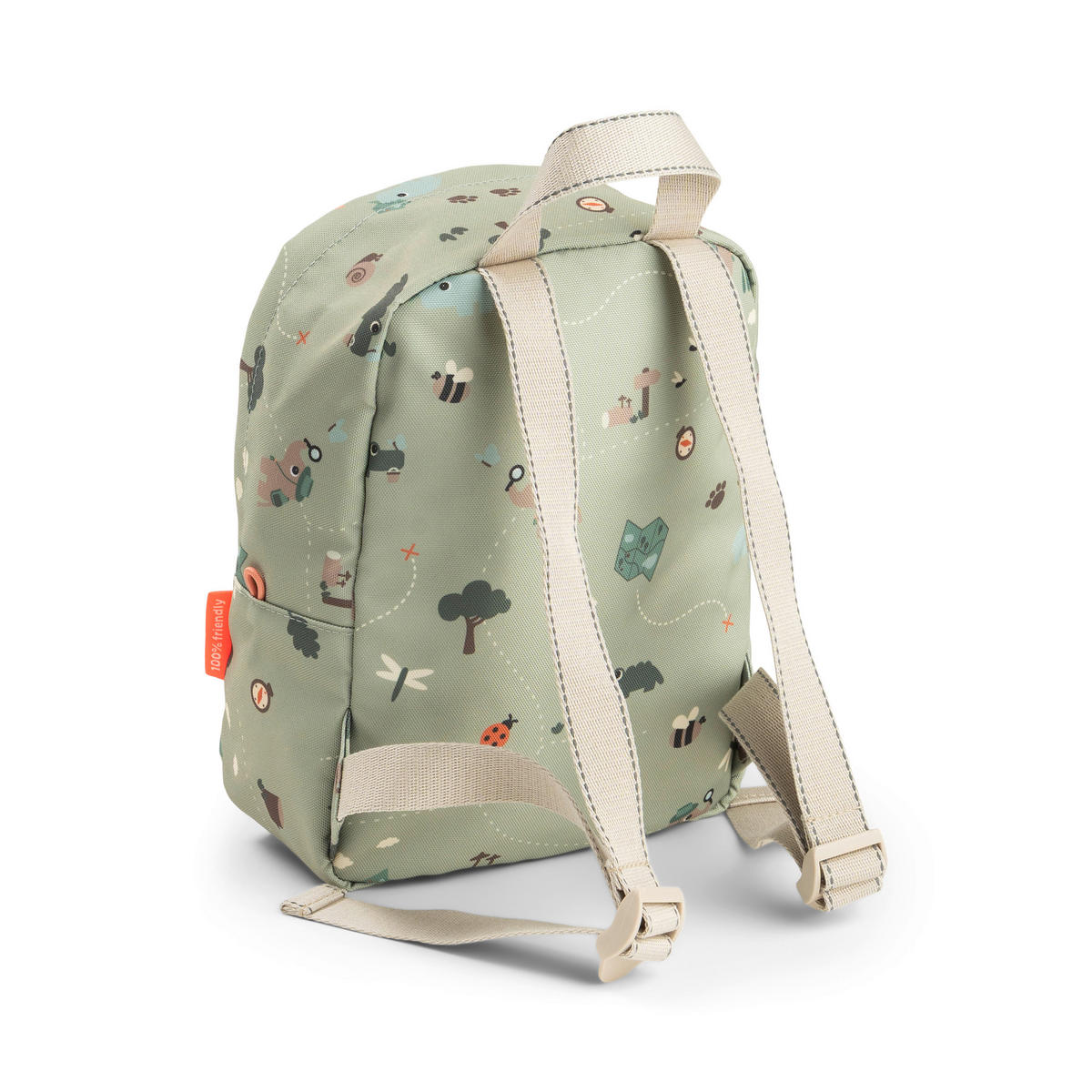 KINDERRUCKSACKSET - Salbeigrün/Hellgrün, Basics, Kunststoff/Textil (19/9/26cm) - done by deer