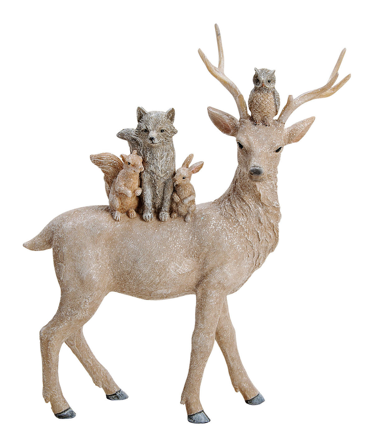 DEKOHIRSCH  - Beige, Basics, Kunststoff (28/35/10cm)