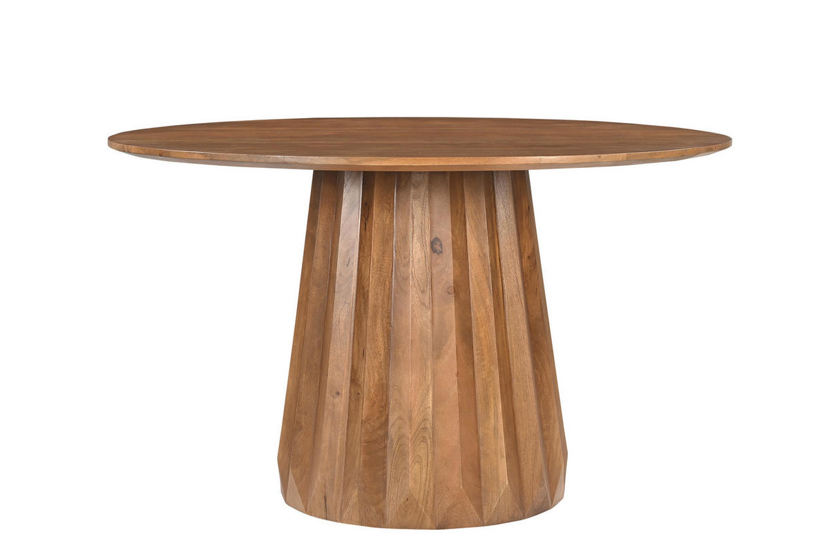 ESSTISCH 130/130/76 cm Echtholz  Holz rund Naturfarben  - Naturfarben, MODERN, Holz (130/130/76cm) - MID.YOU