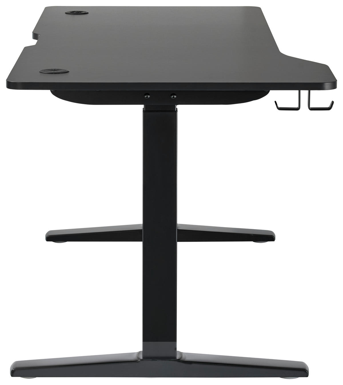 SCHREIBTISCH Schwarz  - Schwarz, Modern, Holzwerkstoff/Kunststoff (160/71/116/75cm) - MID.YOU