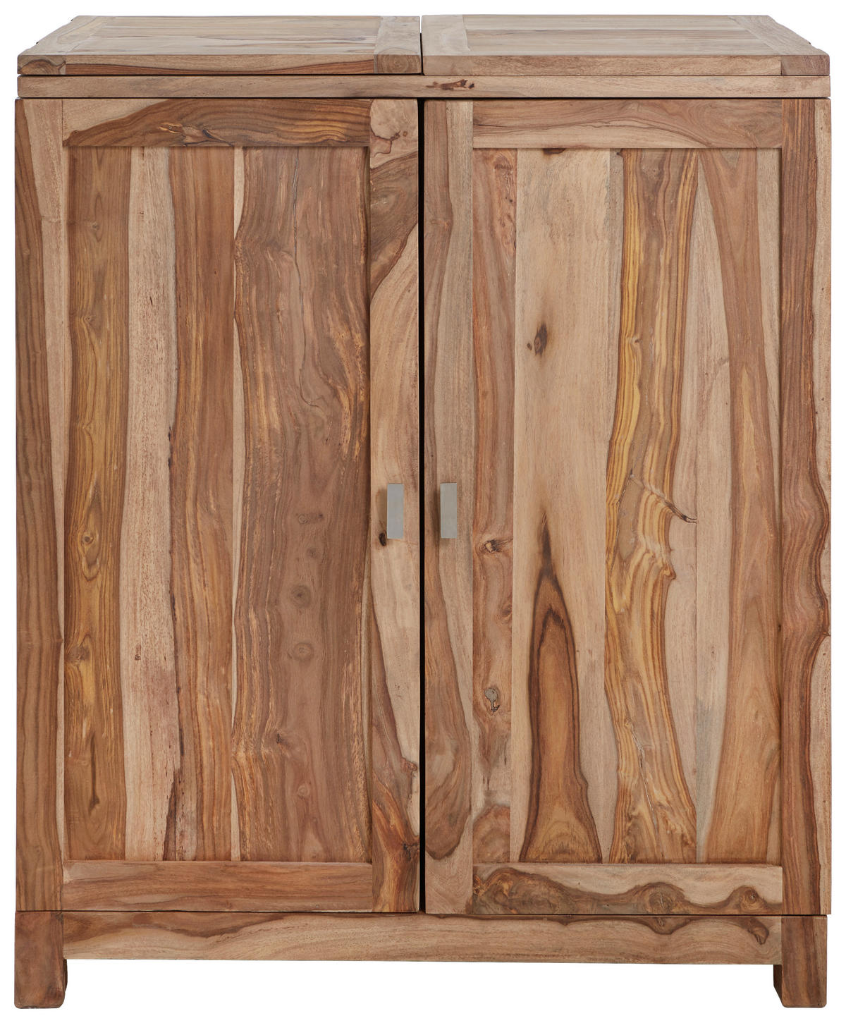 BAR in culoare natur  - culoare lemn sheesham/culoare natur, Lifestyle, metal/lemn (100-202/122/55cm) - Landscape