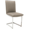 SCHWINGSTUHL  in Nickel Echtleder pigmentiert  - Taupe/Edelstahlfarben, Design, Leder/Metall (48/93/65cm) - Ambiente