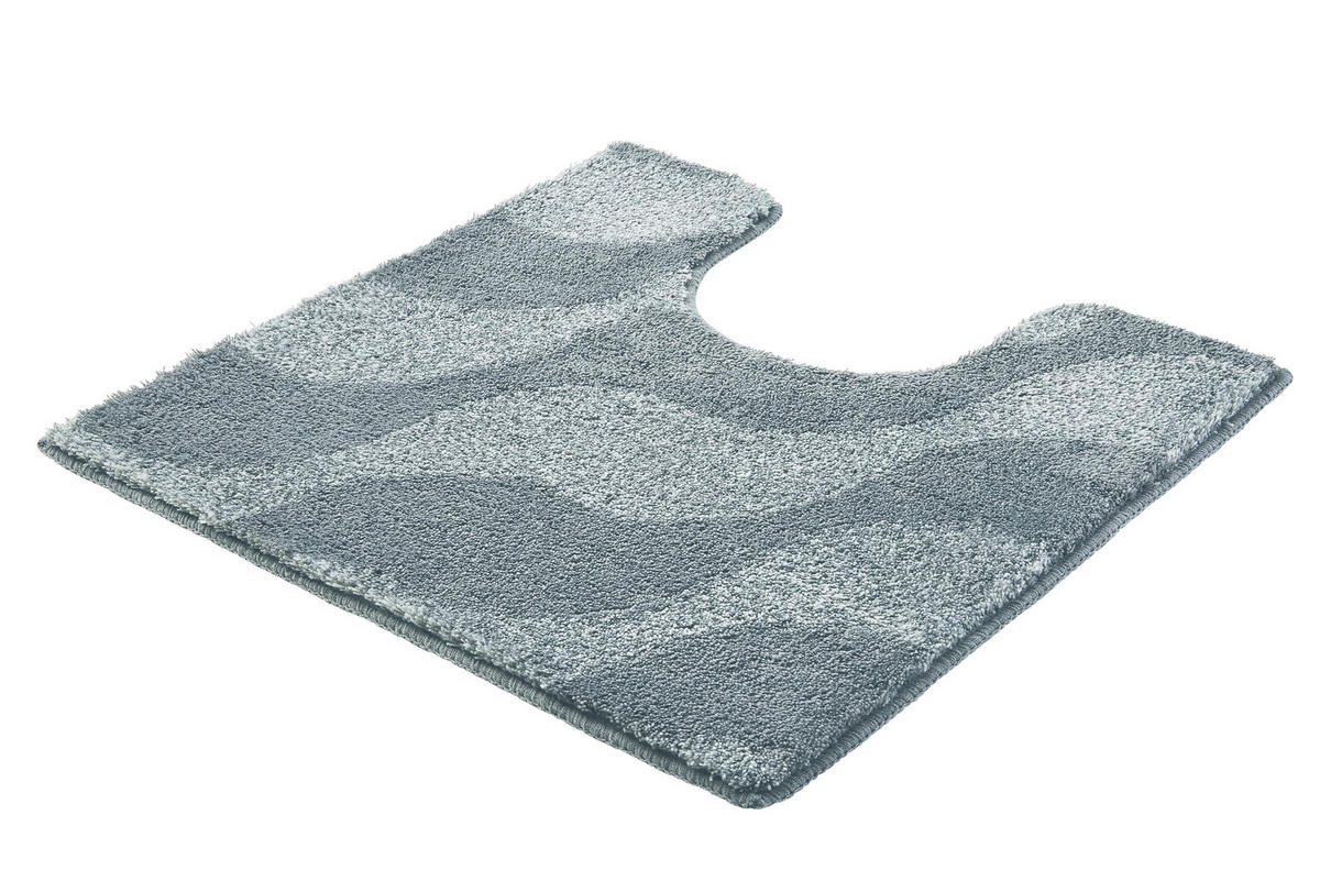 BADTEPPICH Dunkelgrau 55/55 cm  - Dunkelgrau, Design, Kunststoff/Textil (55/55cm) - Kleine Wolke