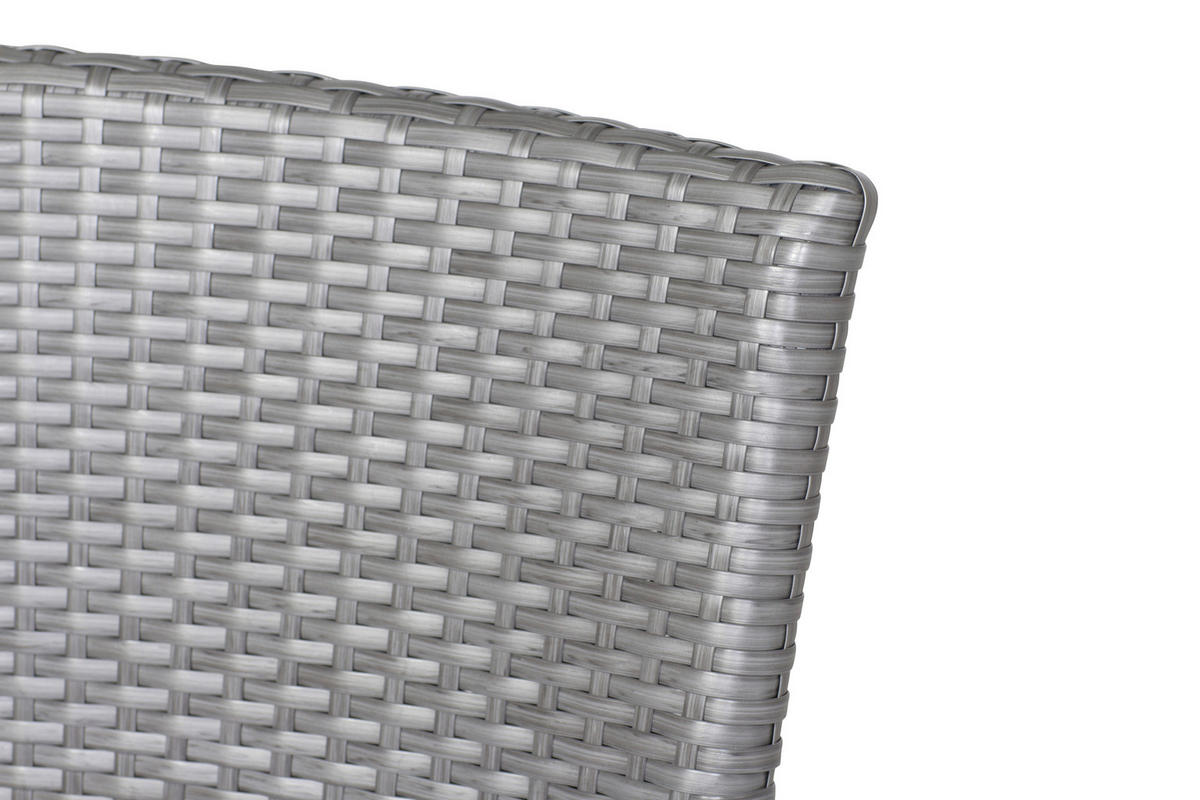 GARTENSESSEL-SET Metall, Kunststoff Grau  - Grau, MODERN, Kunststoff/Metall (56/83/60cm) - Gardenson