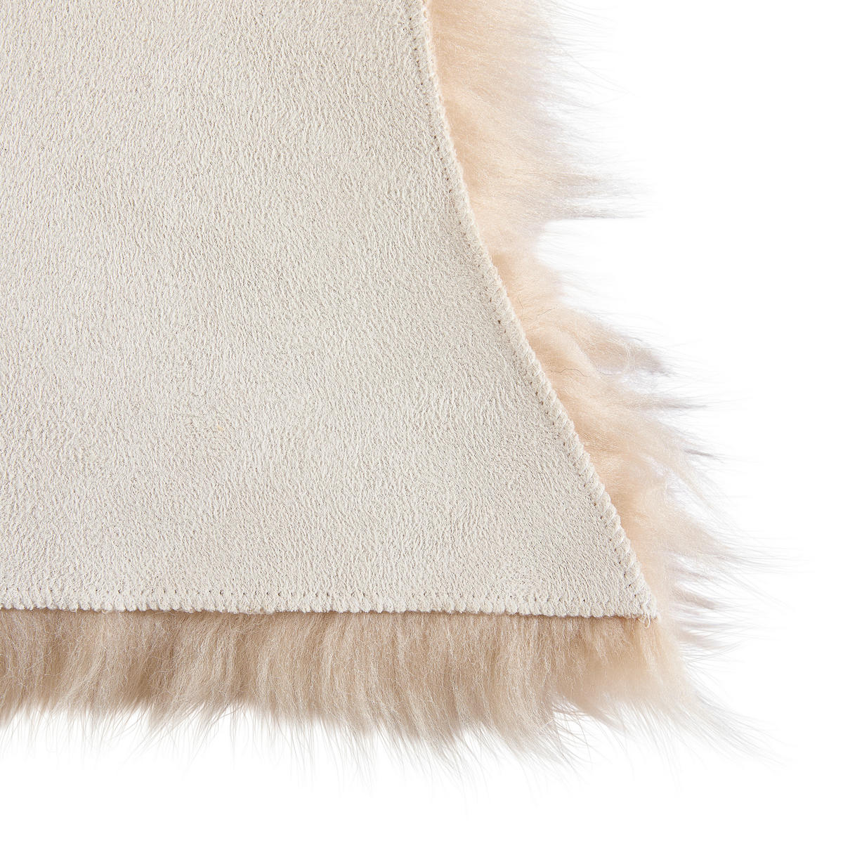 Schaffellimitat 60/90 cm Sarah Beige Tierform  - Beige, Basics, Textil (60/90cm) - Boxxx