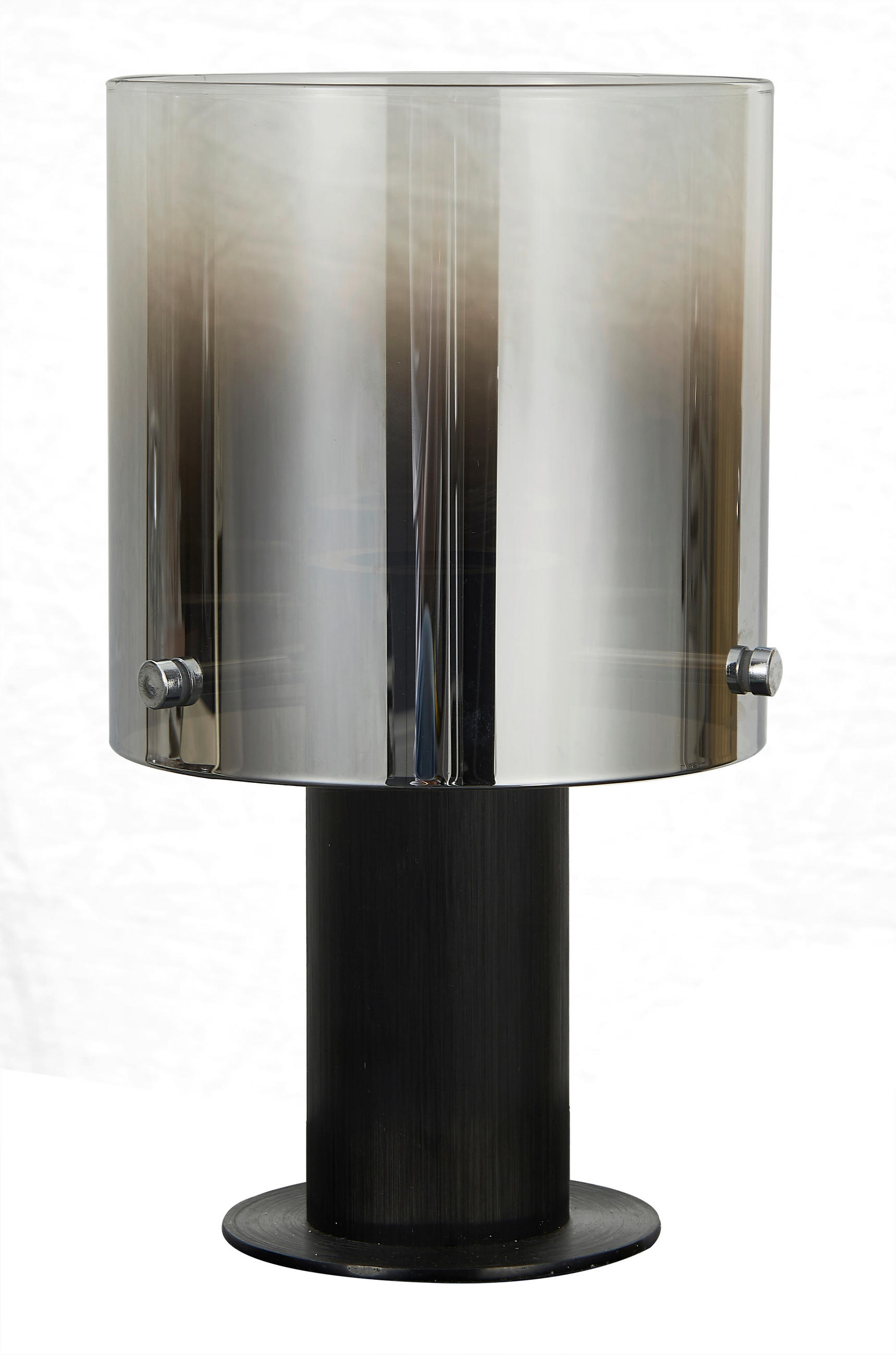 TISCHLEUCHTE - Dunkelgrau/Schwarz, Design, Glas/Metall (15/26cm) - Dieter Knoll