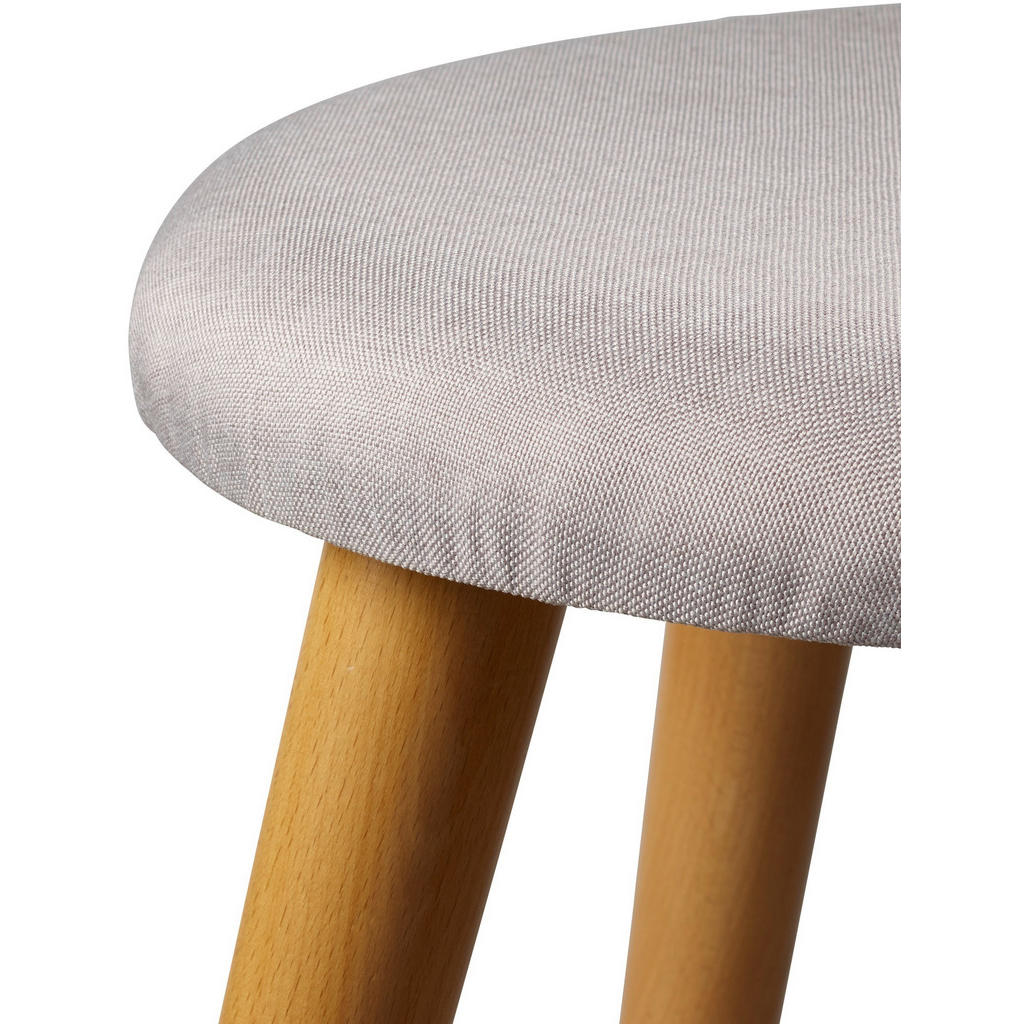 Thumbnail - Echtwerk Hocker, Grau, Textil, rund, 40x42x40 cm, Wohnzimmer, Hocker, Sitzhocker