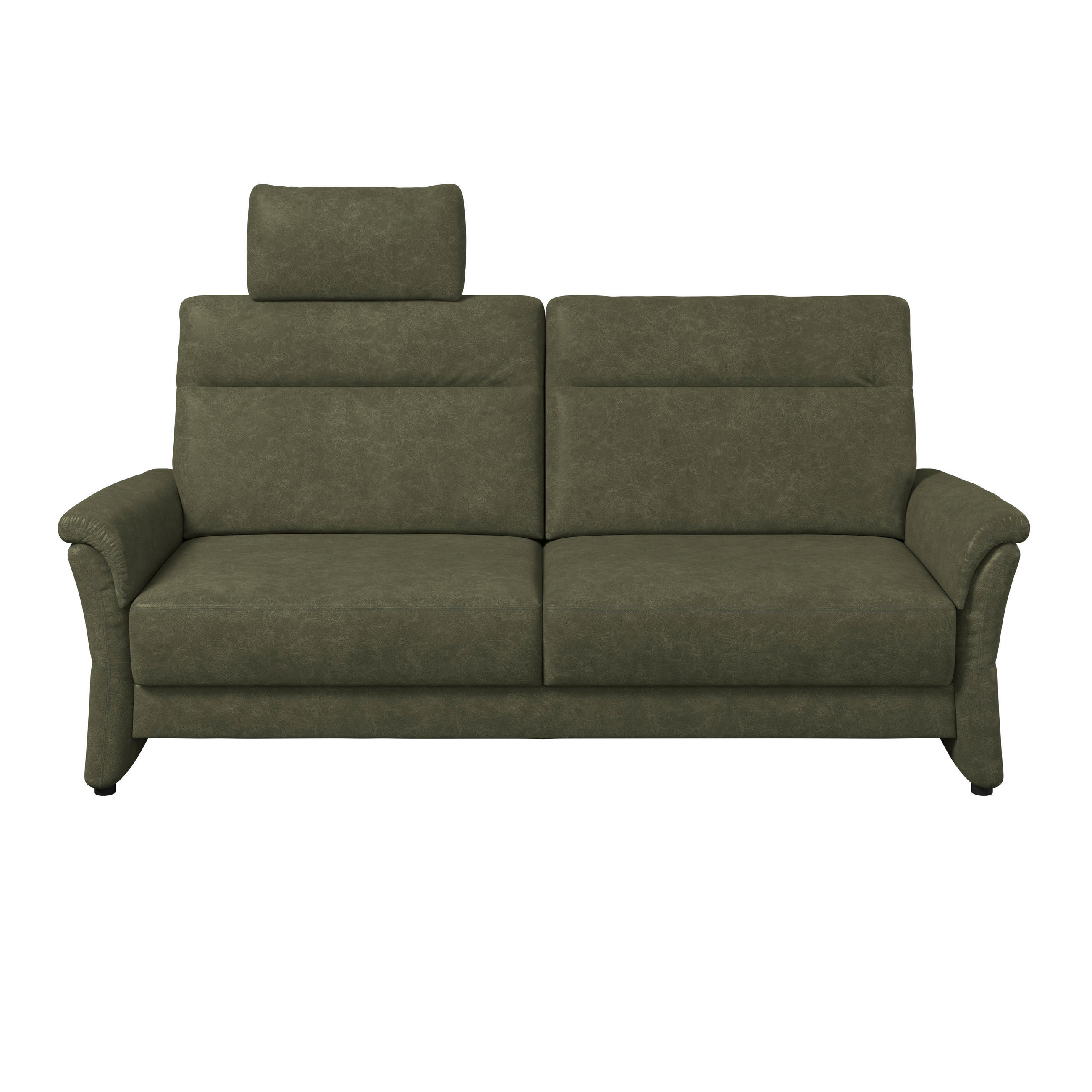 3,5-SITZER - Schwarz/Olivgrün, Konventionell, Kunststoff/Textil (205/98/91cm) - Elegando