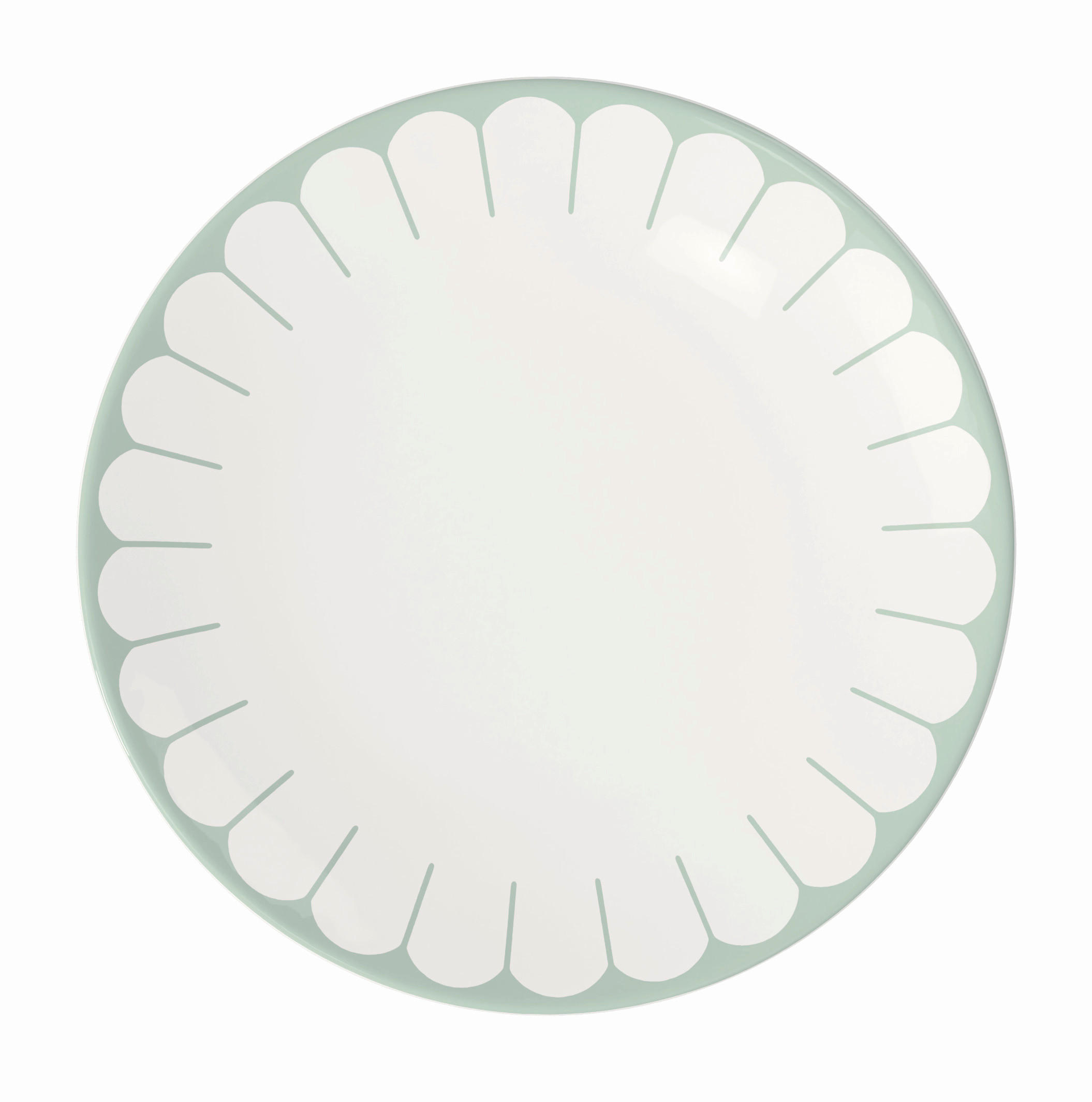 SPEISETELLER Weiß, Salbeigrün 26,5/2,5 cm Fleur Vert  - Salbeigrün/Weiß, MODERN, Keramik (26,5/2,5cm) - Villeroy & Boch