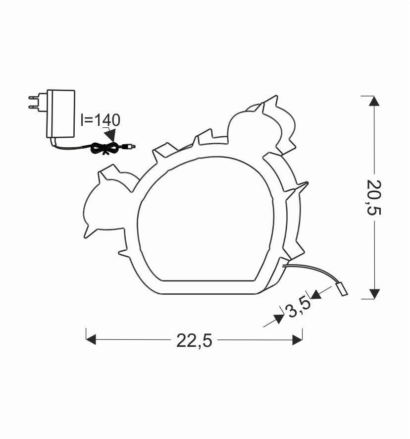 BORDSLAMPA FÖR BARN - grön, Basics, trämaterial/plast (22.5/3.5/20.5cm)