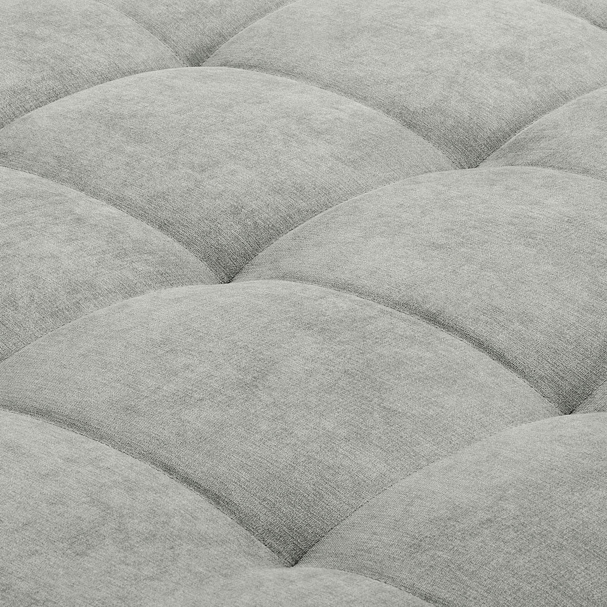 ECKSOFA Naomi Grau Mikrofaser Rückenkissen  - Schwarz/Grau, Design, Kunststoff/Textil (243/284cm) - P & B