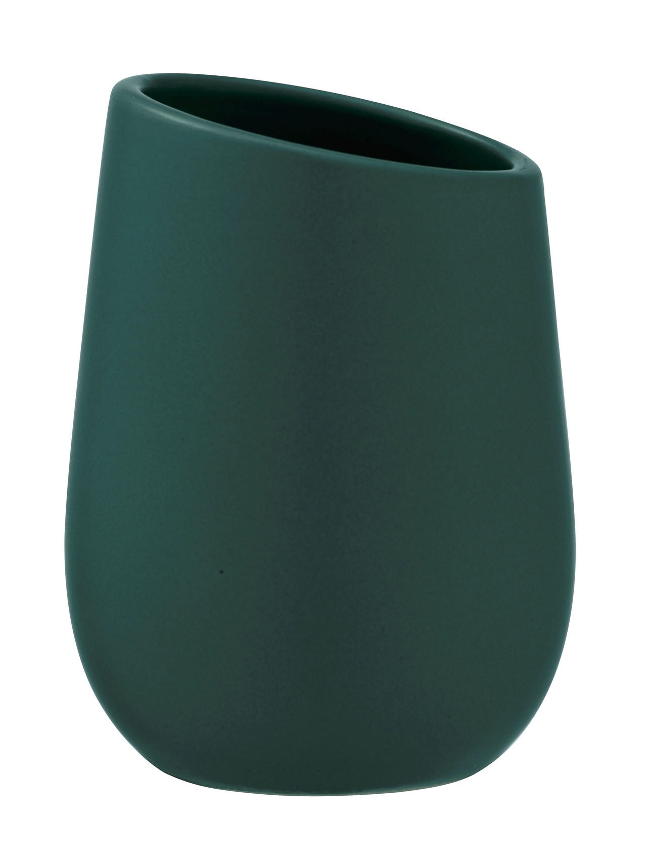 ZAHNPUTZBECHER Keramik  - Dunkelgrün/Grün, Basics, Keramik (8/11/8cm) - Wenko
