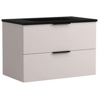 WASCHTISCHKOMBI 80 cm  - Kaschmir/Schwarz, MODERN, Holzwerkstoff/Stein (80cm) - Held
