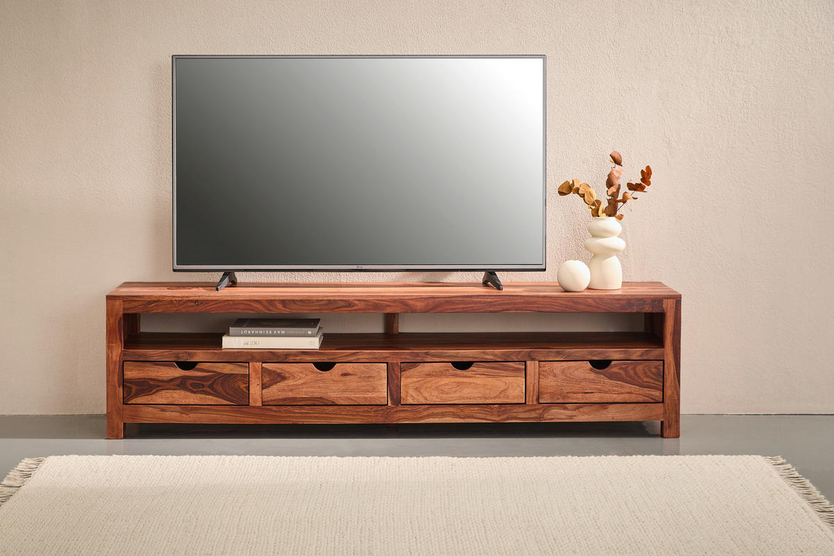 LOWBOARD  200/50/40 cm 4 Schublade(n)  - Sheeshamfarben/Naturfarben, Design, Holz (200/50/40cm) - Livetastic