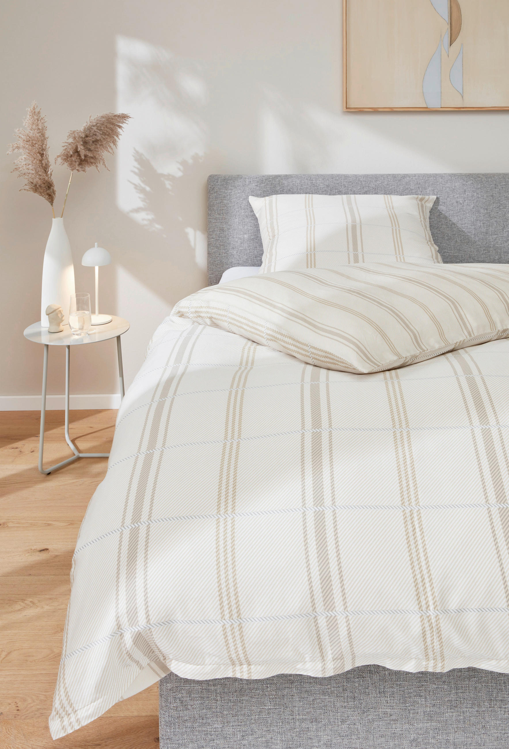 WENDEBETTWÄSCHE MR-Square Satin 155/220 cm  - Beige/Creme, Basics, Textil (155/220cm) - Musterring