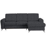 ECKSOFA  in Flachgewebe Dunkelgrau  244/167 cm  - Dunkelgrau/Silberfarben, Design, Textil/Metall (244/167cm) - Cantus