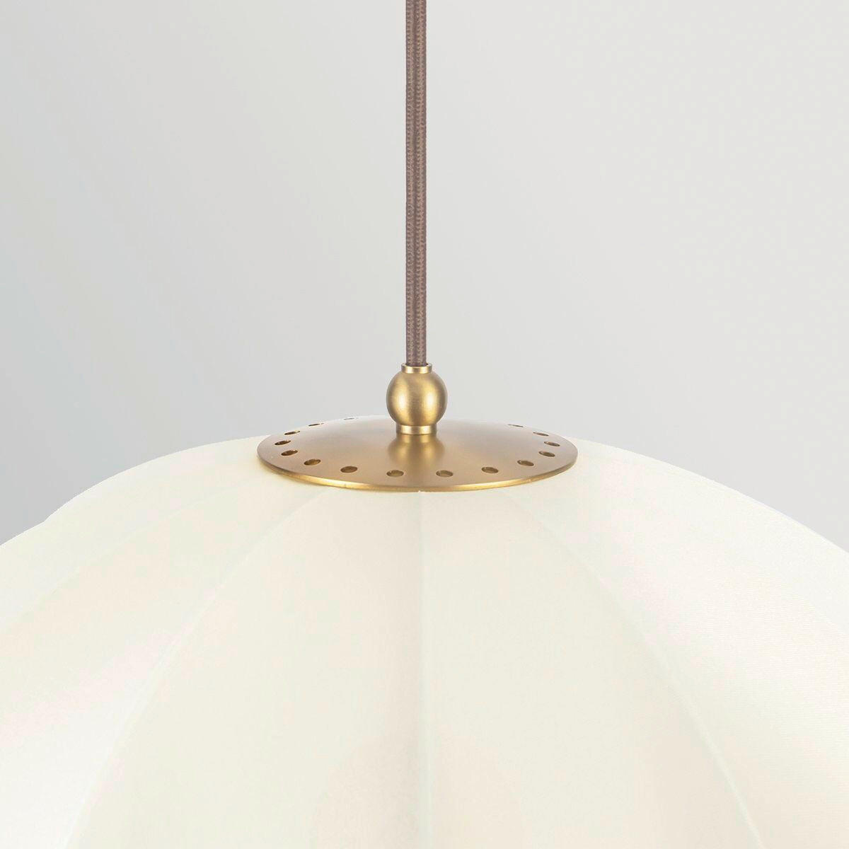 HÄNGELEUCHTE Alora Mood 34,3/45,7 cm  - Creme, Design, Textil/Metall (34,3/45,7cm) - Elstead Lighting