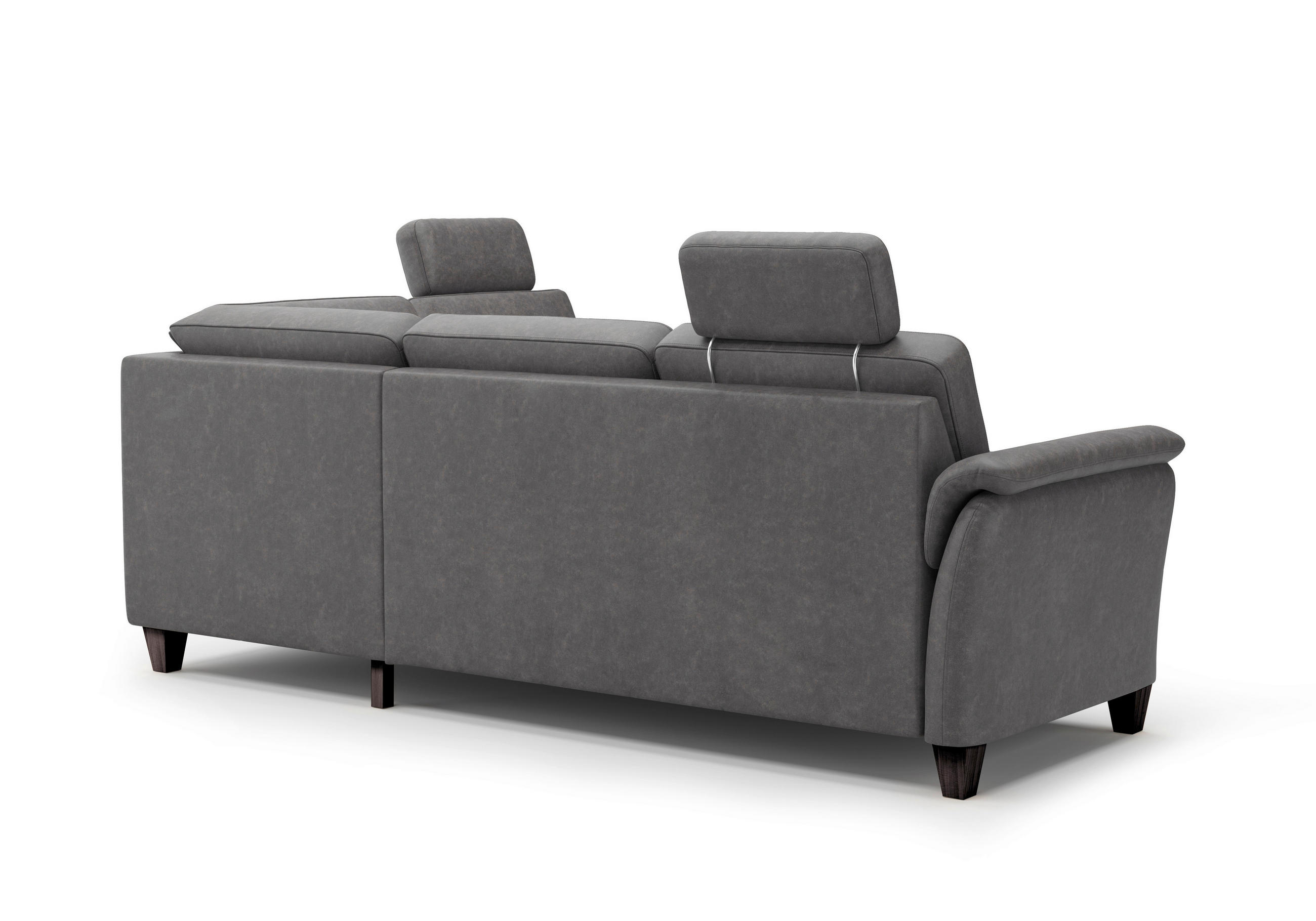 Thumbnail - Sit & More Ecksofa Palmera V, Anthrazit, Textil, Buche, 5,5-Sitzer, Ottomane rechts, L-Form, 236x212 cm, Goldenes M, Oek...